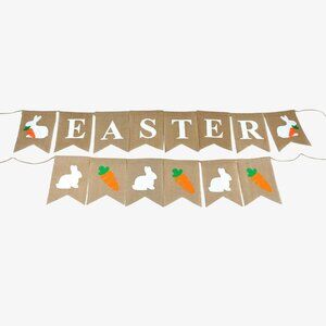 Burlap Easter Banners, 2pk
